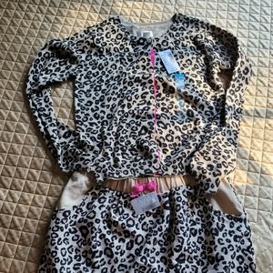 Brand new leopard print cardigan and shirt